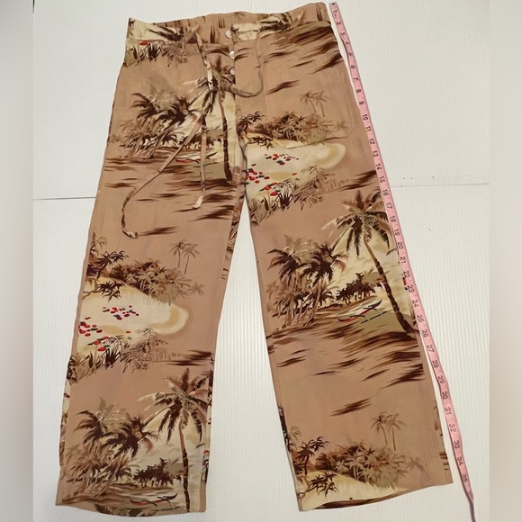 Lucky brand drawstring pants in vintage inspired island print - Picture 7 of 11